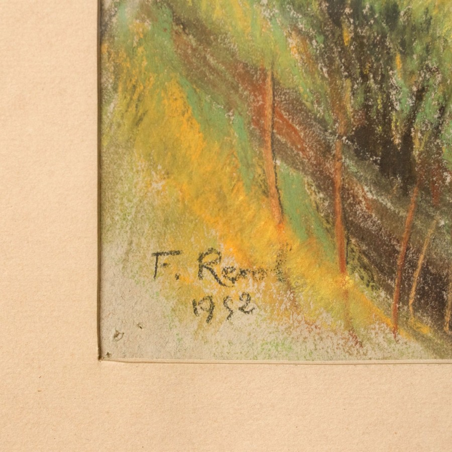 Art Galerie elsie green | Pastel Landscape Drawing | Dated 1952