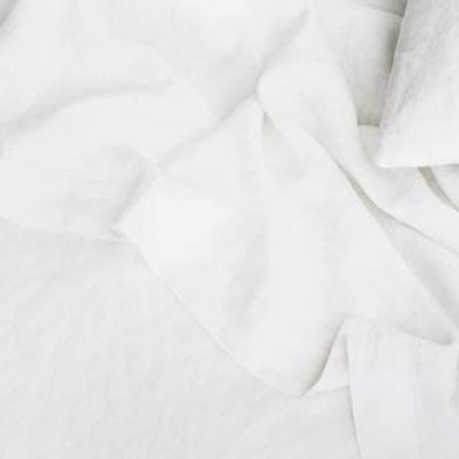 Textiles Elsie Green | Washed Linen Sheet Set White