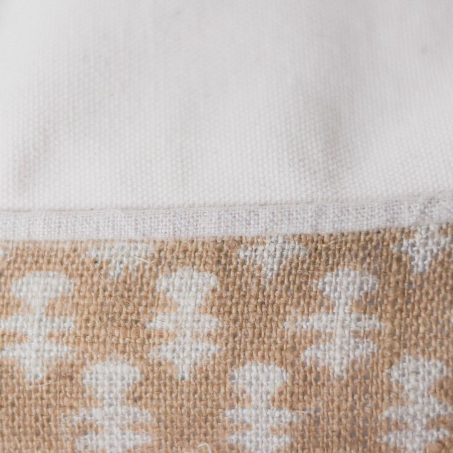 Textiles elsie green | Linen Block Printed Pillow Cover | Boti Mustard