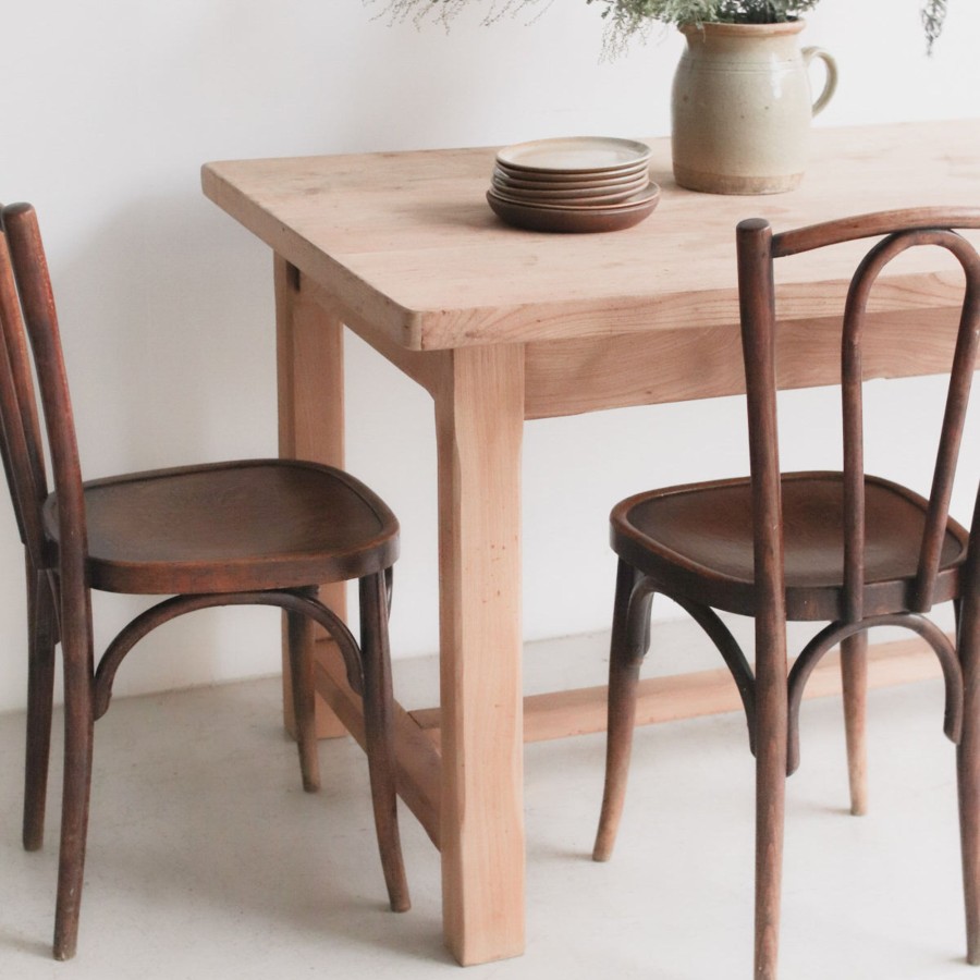 Furniture elsie green | Vintage Raw Wood Farm Table