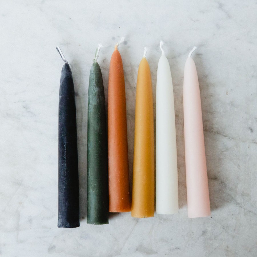 Decor elsie green | Pair Of Every Day Beeswax Tapers Black