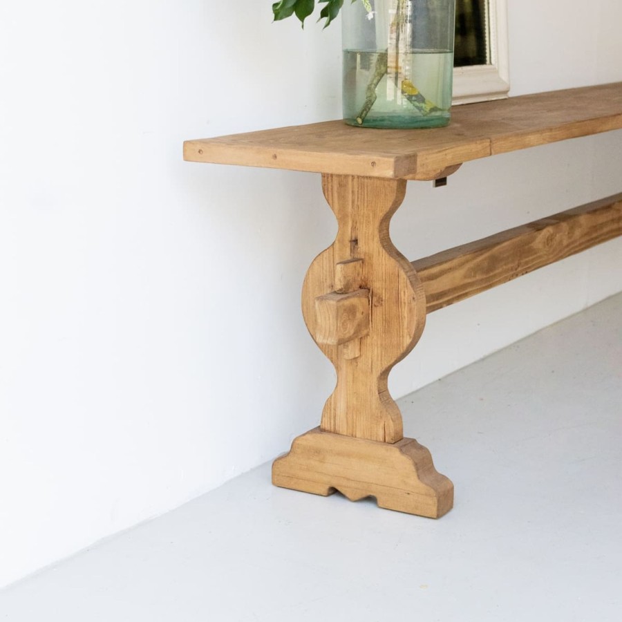 Furniture elsie green | Reclaimed Wood Monastery Console Waxed Pine