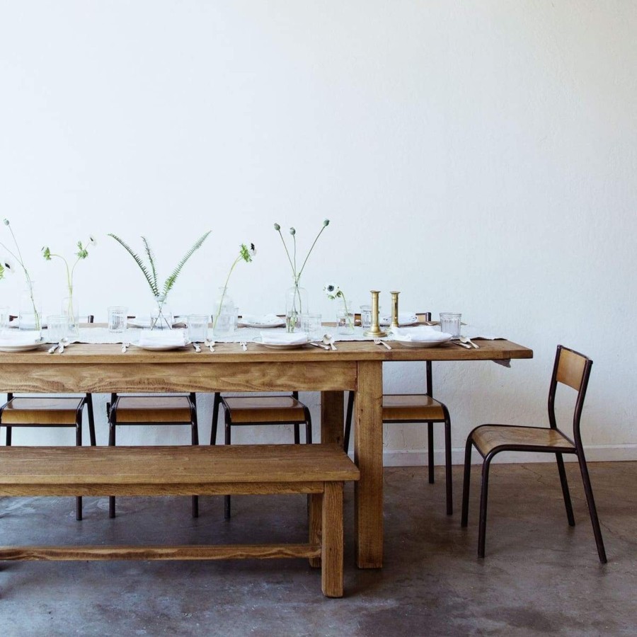 Furniture Custom Furniture | French Inspired Reclaimed Wood Farm Table Waxed Pine