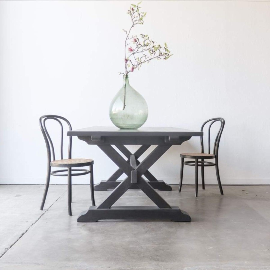 Furniture Custom Furniture | Forager Reclaimed Wood Farm Table Black