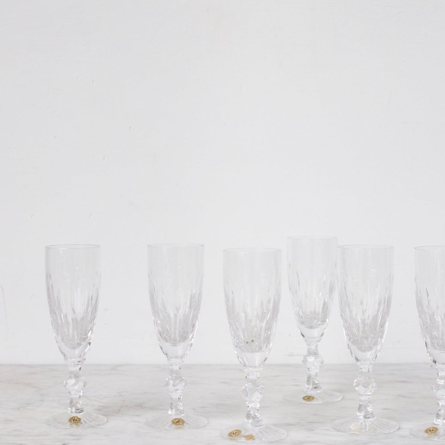 The French Kitchen Brocante Belgique x | Cut Crystal Flute Set Of 6