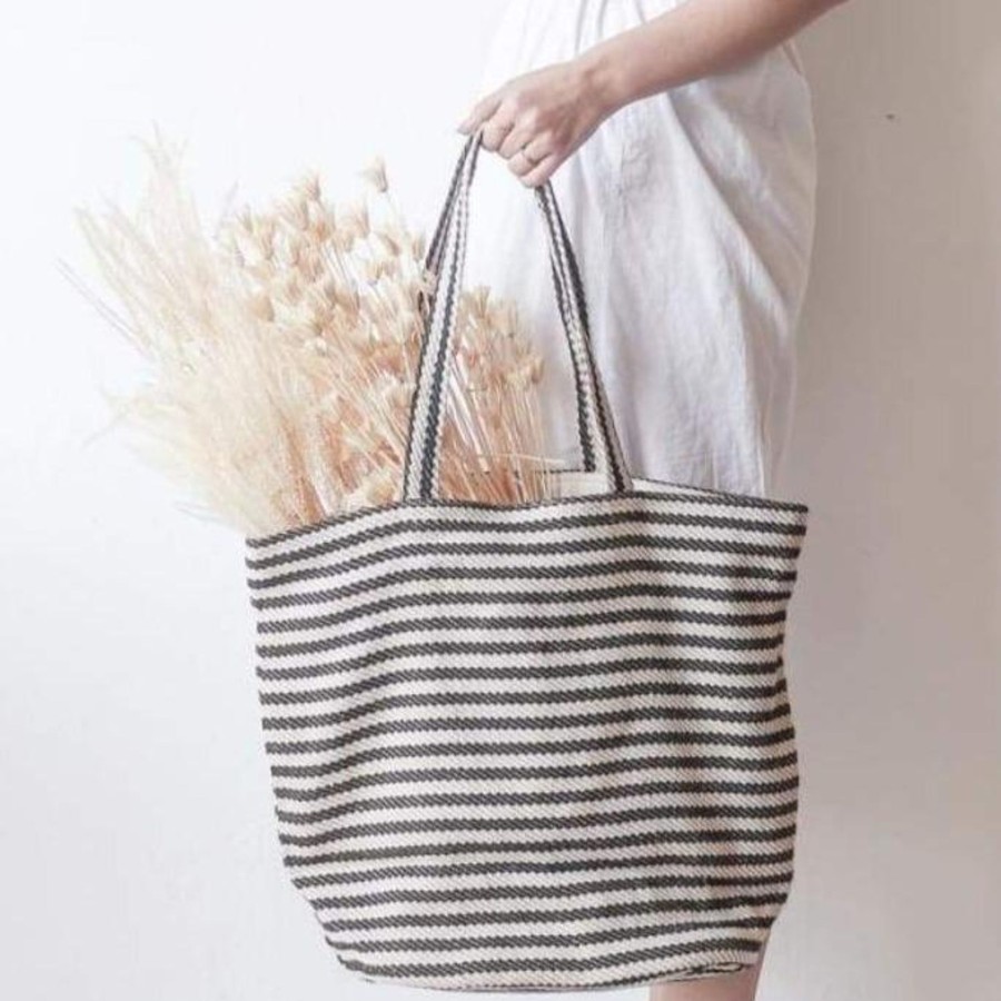 Textiles elsie green | Striped Cotton Tote