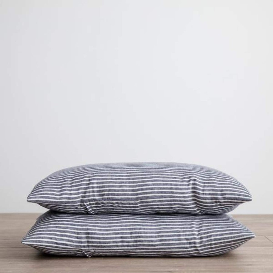 Textiles Elsie Green | Pair Of Washed Linen Pillowcases White